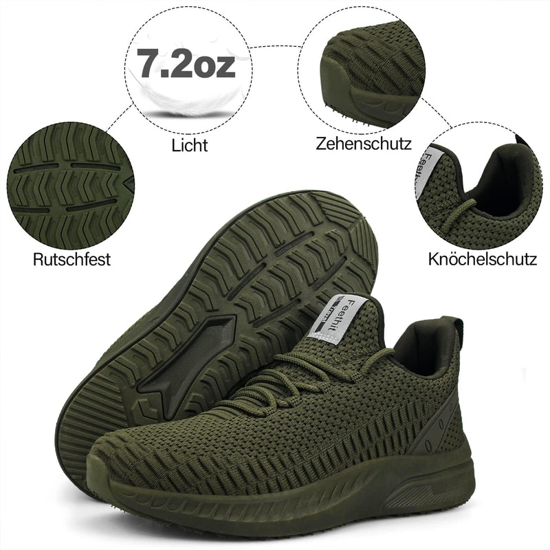 Feethit Turnschuhe Herren Laufschuhe Sportschuhe Sneaker rutschfeste Gummisohlen Leichte und Atmungs