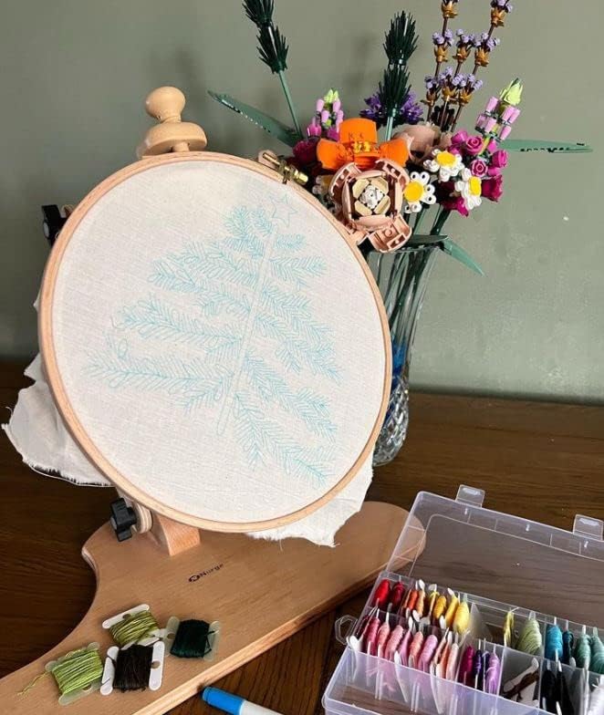 Nurge Verstellbarer Stickerei Tischständer Kreuzstich Hoop Ständer Stickrahmen Halter Handpoliert Na