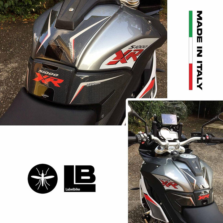 labelbike - 3D Motorrad Tankpad Aufkleber Set, Tankschutz, kompatibel mit BMW S1000XR 2015–2019 Tank