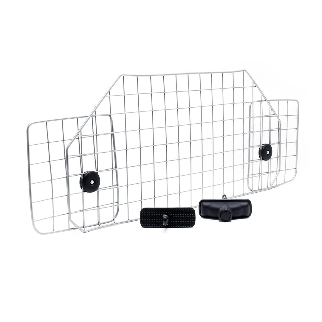 Wiltec Hundegitter fürs Auto Modell E, 42 cm hoch, verstellbare Breite 90-128cm, Trenngitter univers