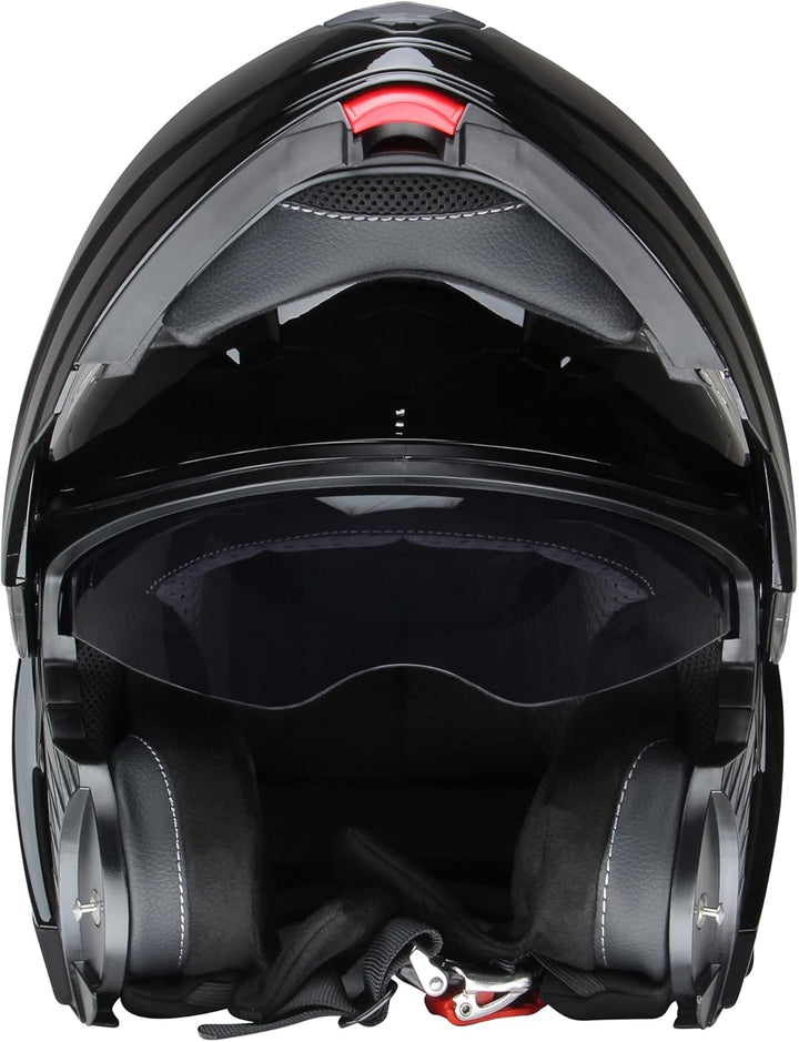 Klapphelm, Integralhelm mit Sonnenvisier von CMX Spacer schwarz glänzen in den Grössen M