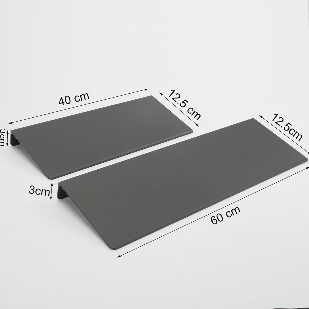 Duschregal, Duschablage Ohne Bohren, 2 Stück Badezimmer Regal 60cm & 40cm, Duschkorb Ablagen Aluminu