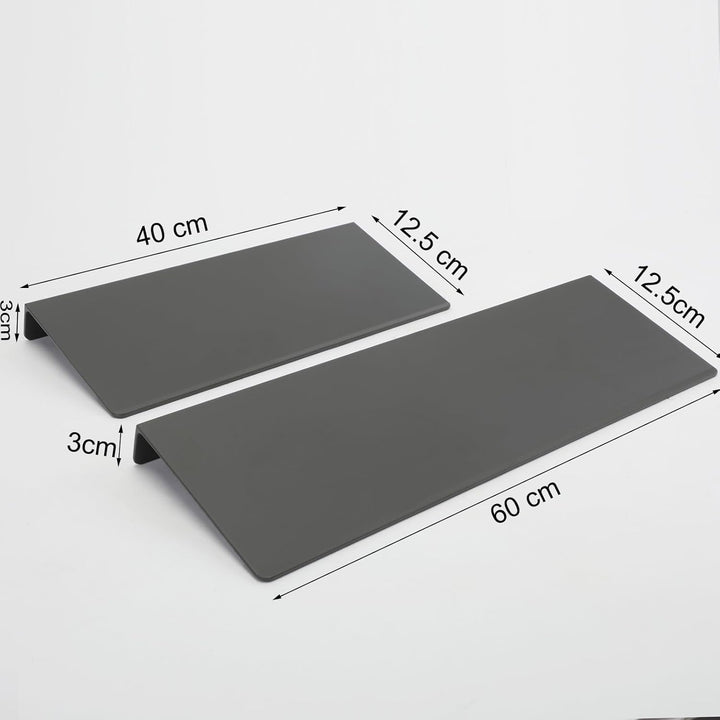 Duschregal, Duschablage Ohne Bohren, 2 Stück Badezimmer Regal 60cm & 40cm, Duschkorb Ablagen Aluminu