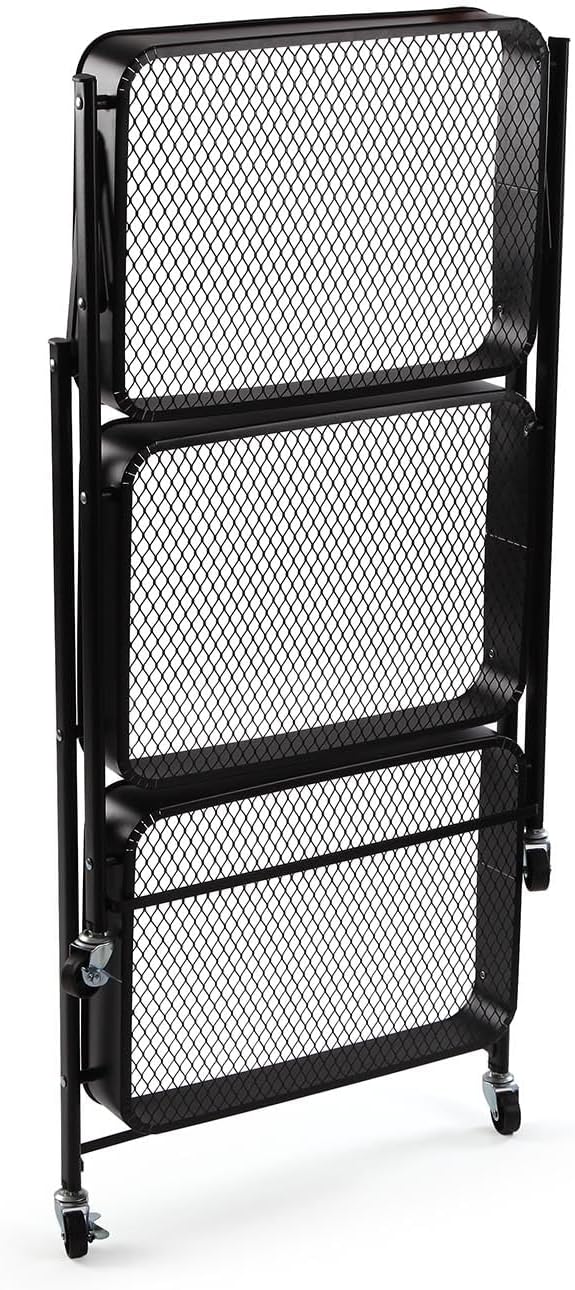 Versa Klappbarer Küchenwagen im Versa-Stil, Masse (H x L x B) 77 x 45 x 29 cm, Schwarz, Schwarz