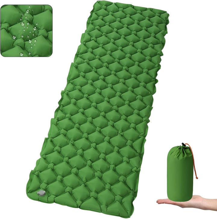 AUYAO Selbstaufblasend Camping Isomatte Schlafmatte, 190 x 60 CM | Ultraleichte Luftmatratze, Wasser