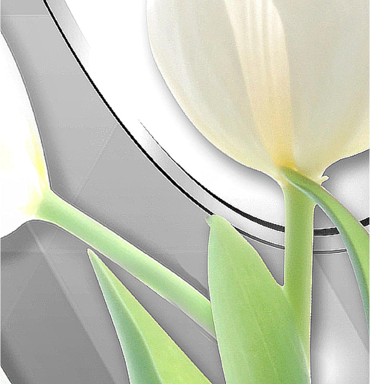 Runa Art Wandbilder Blumen Tulpen Bild XXL Wohnzimmer Schlafzimmer Grau Grün Diamant 120 x 80 cm 3 T