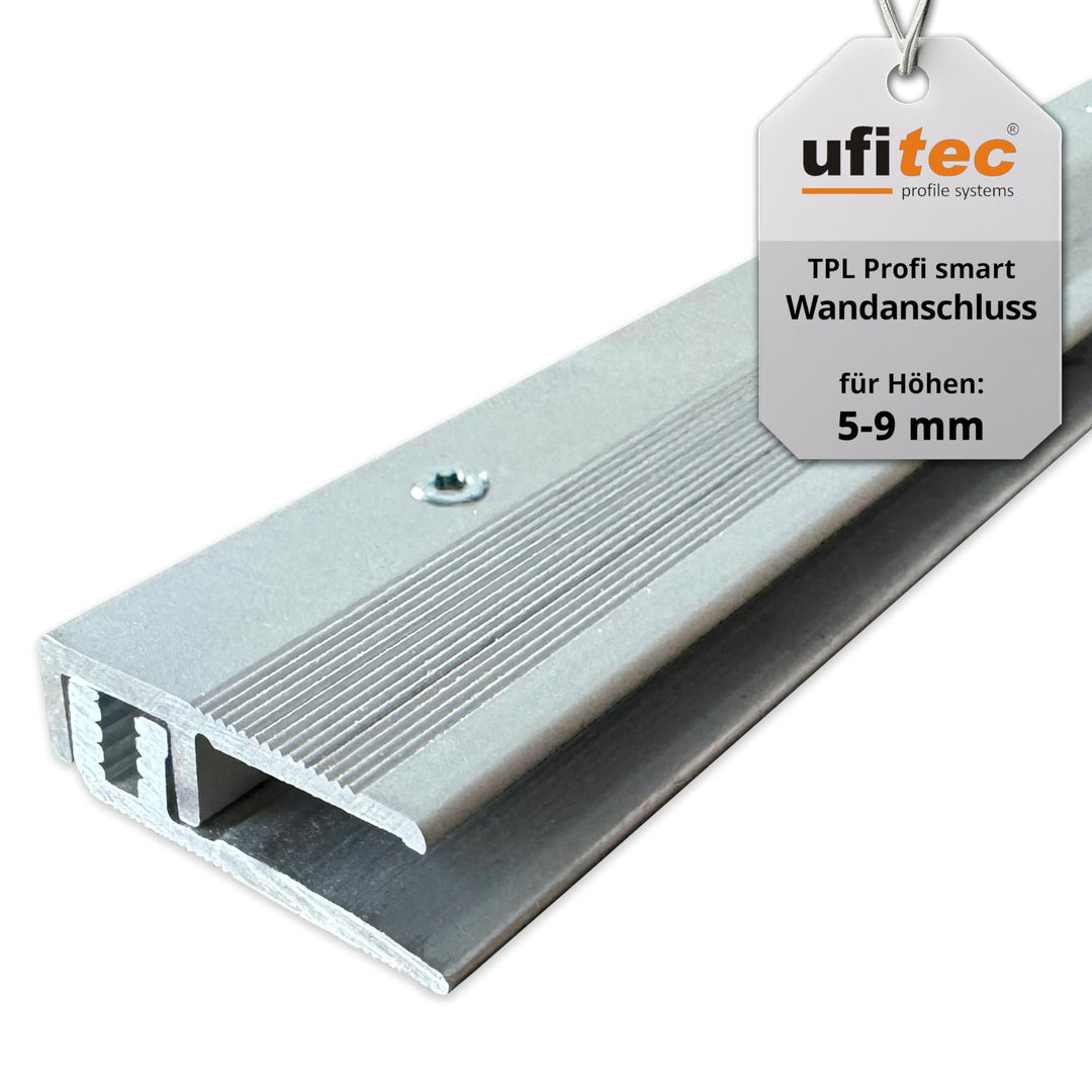 ufitec® Profi Smart Profilsystem für Vinylböden - geeignet für Belagshöhen von 5-9 mm - ALU eloxiert