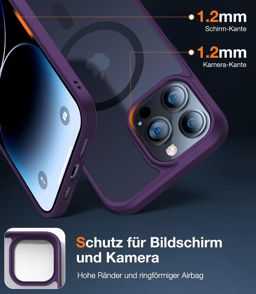 TORRAS für iPhone 14 Pro Hülle für MagSafe (Zertifizierte Schutzfähigkeit und Magnetkraft) Handyhüll