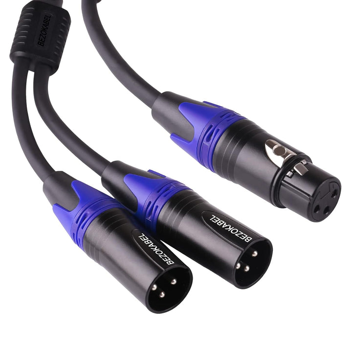 XLR-Splitter, Buchse auf Dual-Stecker, 3 m, Symmetrische Mikrofon-Splitter-Buchse auf 2 Stecker, Y-S