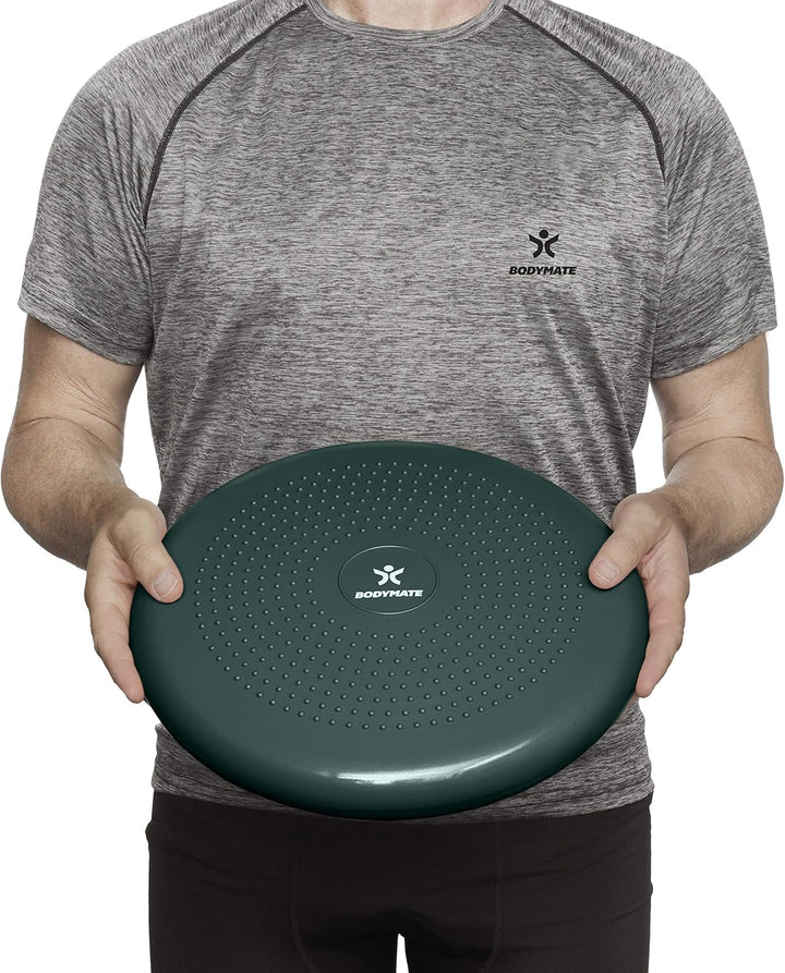 BODYMATE Ballsitzkissen inkl. Pumpe 34cm Durchmesser - Balance-Kissen, Luftkissen, Balance Pad, Nopp