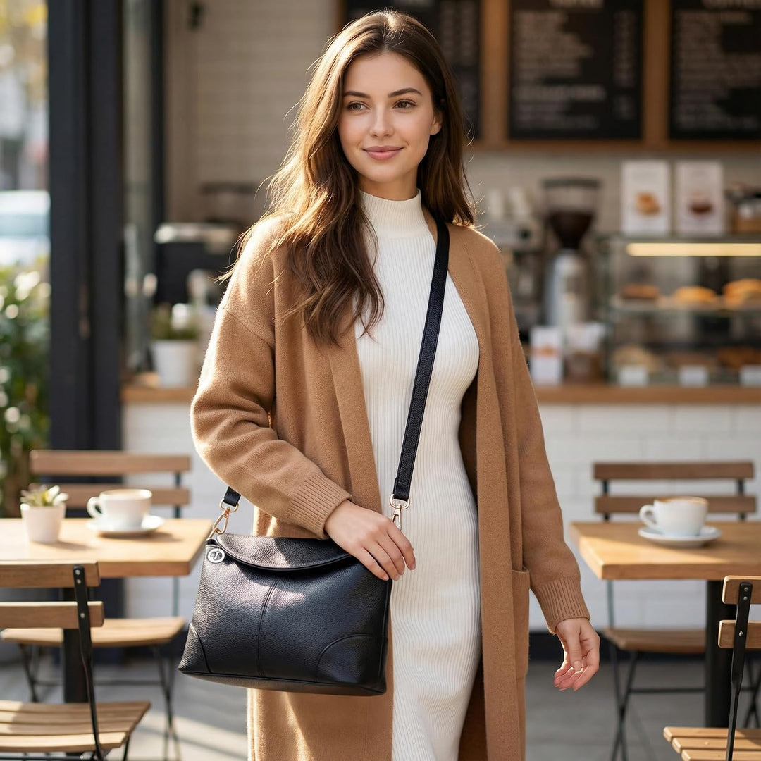 DORRISO Elegant Damen Umhängetasche Frauen Handtasche Schultertasche Casual Umhängetaschen Damen Rei