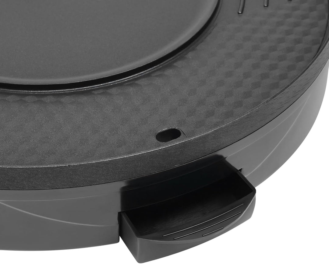2 In 1 Elektrischer Hot Pot mit Grillfunktion, 2200W Multifunktion Elektrische Grill Hotpot mit Deck