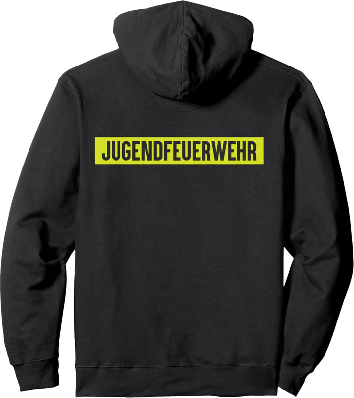 Jugendfeuerwehr Schriftzug auf dem Rücken - Feuerwehr Pullover Hoodie
