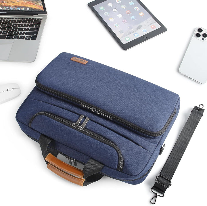 DOMISO Laptoptasche 17 Zoll Wasserdicht Laptop Tasche Aktentasche Herren Schultertasche Notebooktasc