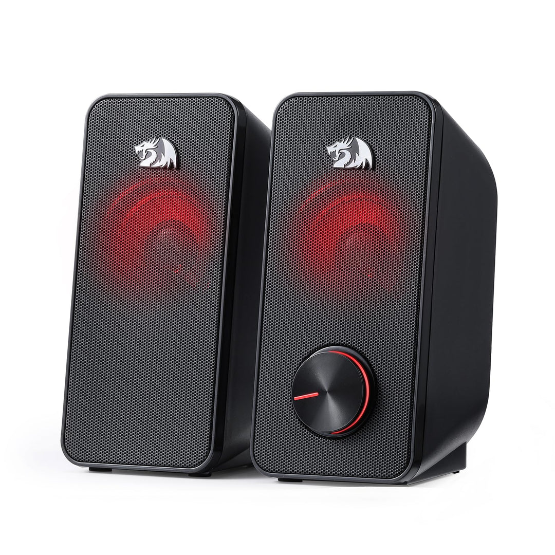 Redragon GS500 Stentor PC Gaming-Lautsprecher, 2.0-Kanal-Stereo-Desktop-Computerlautsprecher Mit Rot