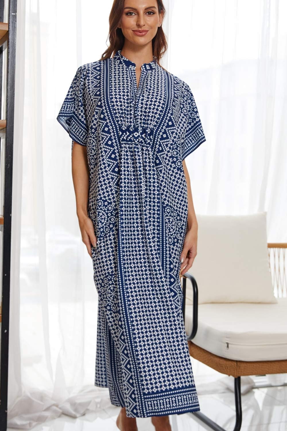 YouKD Frauen Sommer Lange Kaftan Maxi Bohemian Kleid Strand Vertuschungen Bikini Robe Loungewear One