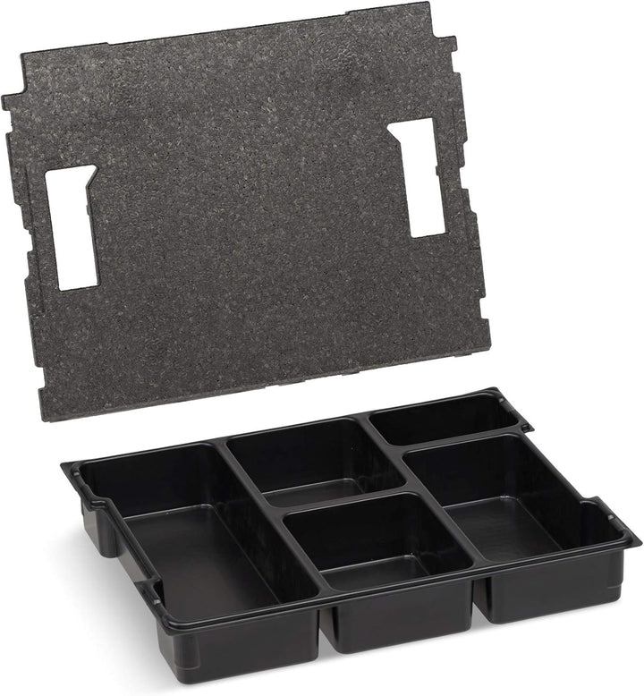 Sortimentsbox klein leer | L-BOXX 102 (grau) mit 5-fach Einlage | Profi Werkzeugkoffer leer inkl. So