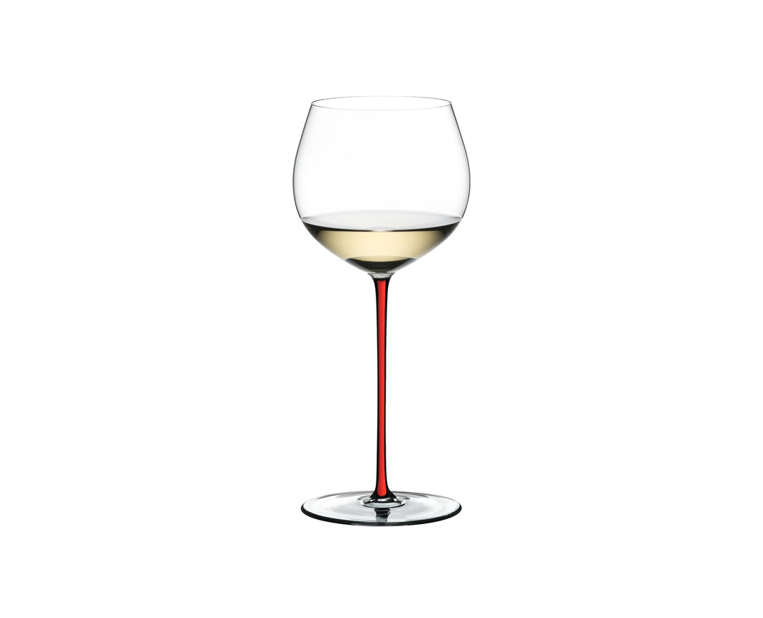 Riedel Fatto A Mano Old World Weinglas im Eichenfass gereifter Chardonnay (Oaked Chardonnay) rot, im