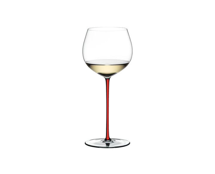 Riedel Fatto A Mano Old World Weinglas im Eichenfass gereifter Chardonnay (Oaked Chardonnay) rot, im
