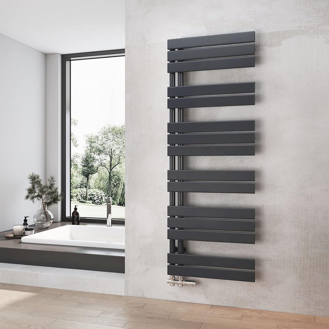 Heilmetz Badheizkörper Anthrazit Handtuchtrockner Heizung 500 x 1385 mm Bad Heizkörper Handtuchheizk