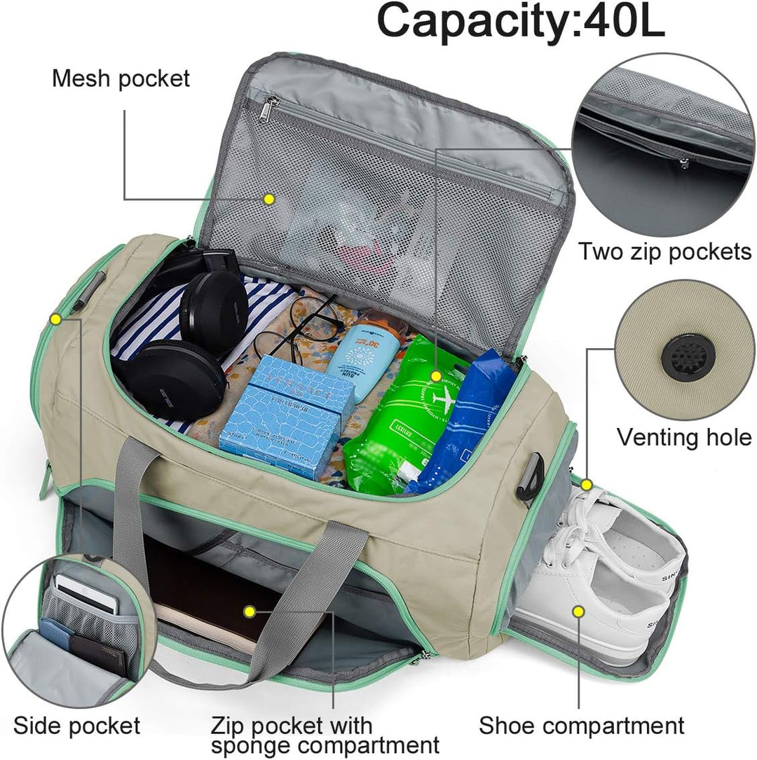 WindTook Sporttasche Damen 35L Fitnesstasche Reisetasche Frauen Trainingstasche Duffel Bag Weekender