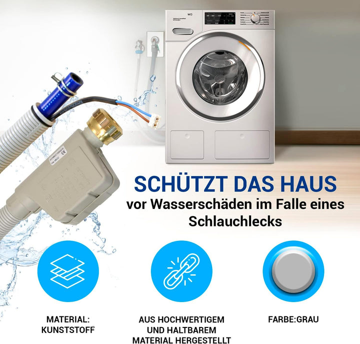 Wasserzulaufschlauch Schlauch Aquastopschlauch 1,6 m Ersatz für Miele 5729731 Zulaufschlauch Aquasto