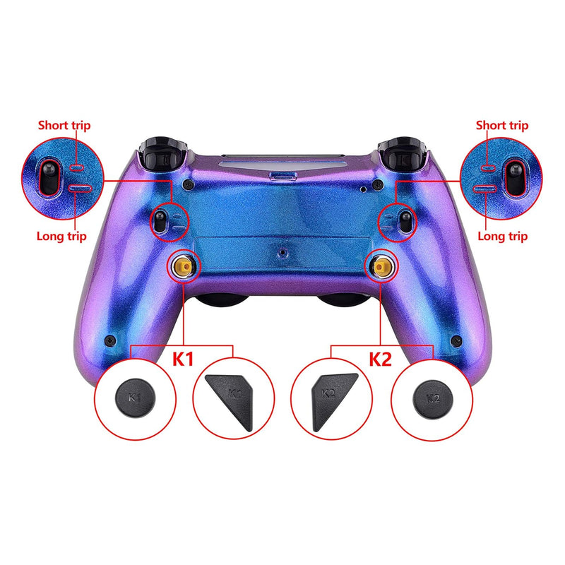 eXtremeRate DAWN2.0 FlashShot Trigger Stop Remap Kit für ps4 CUH-ZCT2 Controller,DIY-Ersatz Hülle Ge