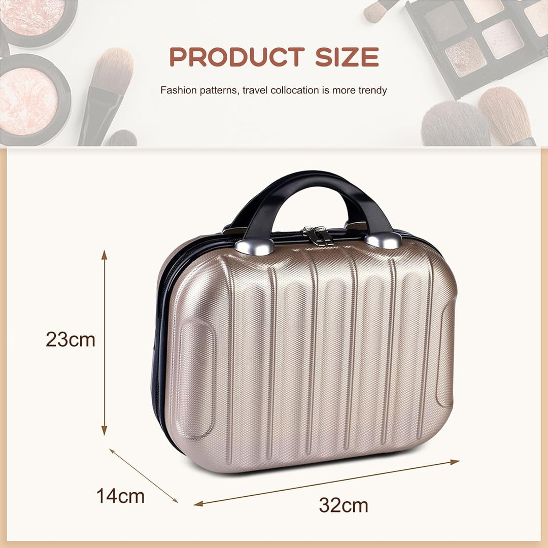 Balakaka Kosmetikkoffer Hartschale Damen,14 Zoll ABS Kosmetiktasche Schminkkoffer Kosmetikkoffer Rei