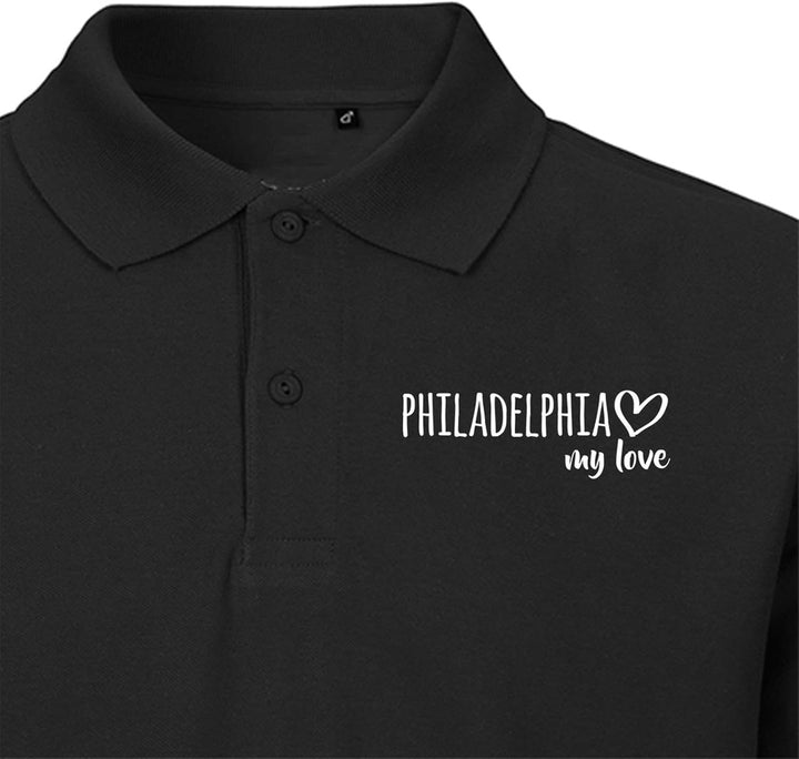 Huuraa Damen Polo Shirt Philadelphia My Love Bio Baumwolle Fairtrade Oberteil Grösse XS-XXL für alle