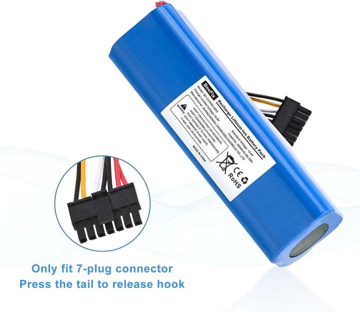 6500mAh Akku Ersatz für Conga 5090, 6090, 6490 y 7090,5490 14.8V Li-ion Akku Batterie Staubsauger Ro