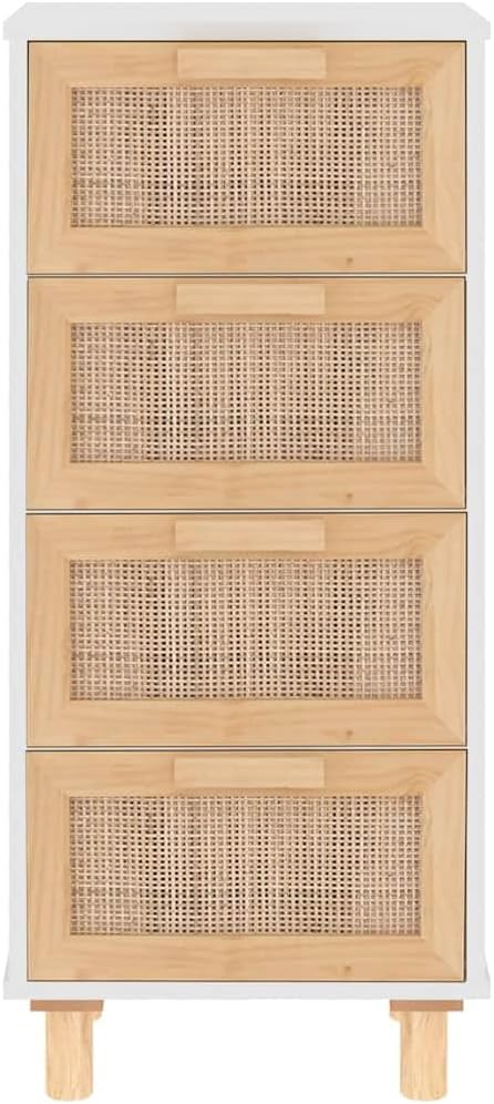 vidaXL Sideboard mit Schubladen Schrank Anrichte Beistellschrank Kommode Schubladenschrank Weiss 40x