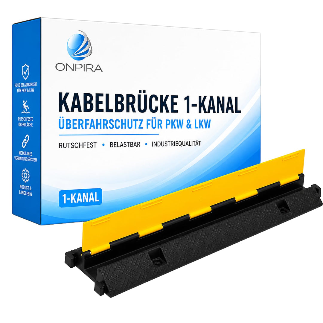 Kabelbrücke 1-Kanal Überfahrschutz Kabelkanal Brücke Rampe Protector