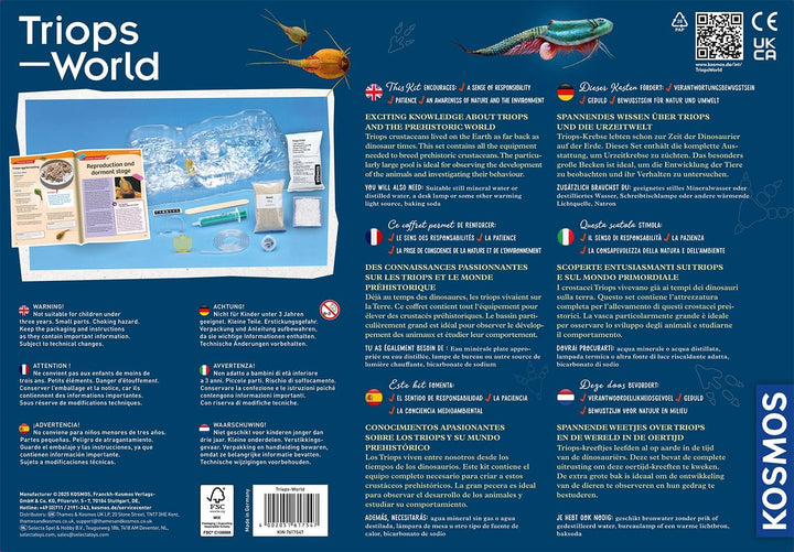 KOSMOS Triops World, Prehistoric Life, Experiment Kit | Explore Prehistoric Crustaceans, Complete Se