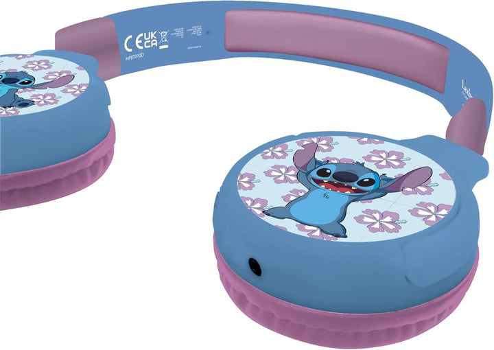 Lexibook - Disney Stitch - 2-in-1 Bluetooth- und kabelgebundene Kopfhörer mit Mikrofon und Steuerung