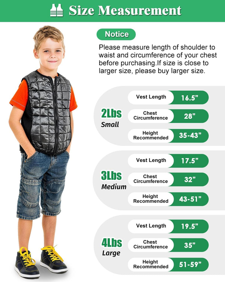 Gewichtsweste Kinder, Compression Vest for Kids, Gewichtsweste für Kinder mit sensorischen Bedürfnis