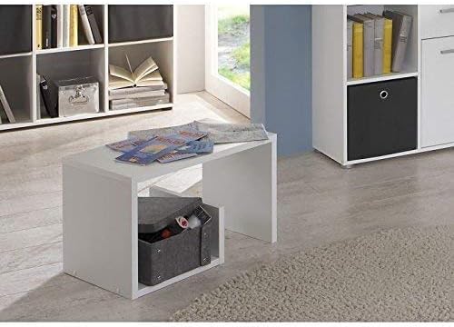 FMD Möbel, Beistelltisch Mike, weiss, masse 59.0 x 38.0 x 36.0 cm (BHT) Standardverpackung, Standard
