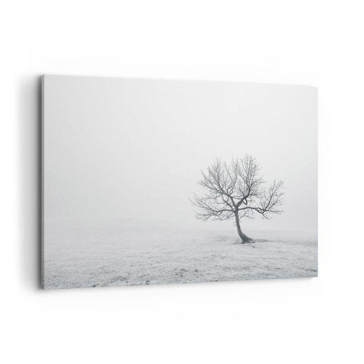 Bilder auf Leinwand 100x70cm Leinwandbild mit Rahmen Baum Feld Natur Gross Wanddeko Bild Schlafzimme