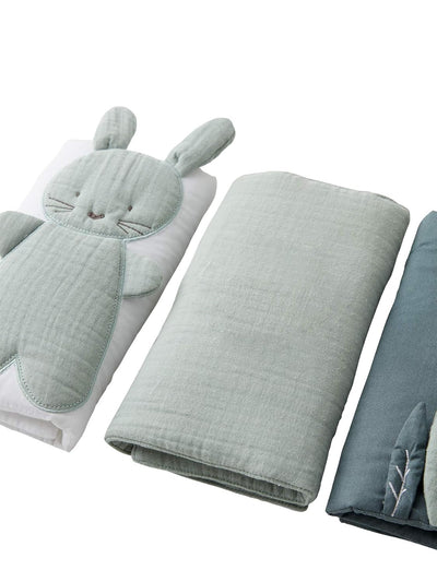 VERTBAUDET Baby Bettumrandung „Frühlingsregen“ Oeko-Tex grün ONE SIZE
