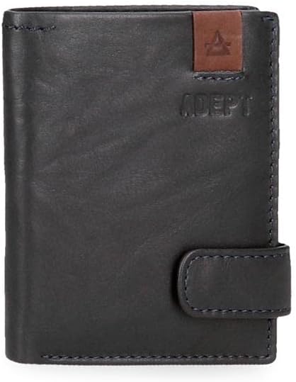 joumma Bags,s.l. Adept MAX Vertical Wallet with Klicken Sie auf Geldbörse Blau, Klicken Sie auf Geld