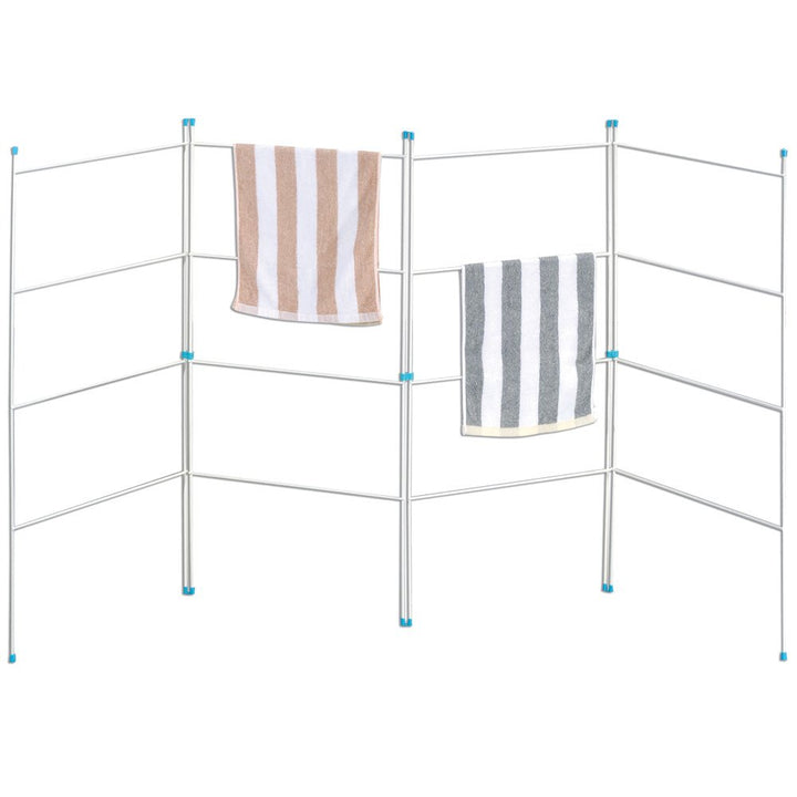 Home Vida 4 Fold Airer, White by Home Vida H 110 x W 207 x D 3 cm, H 110 x W 207 x D 3 cm