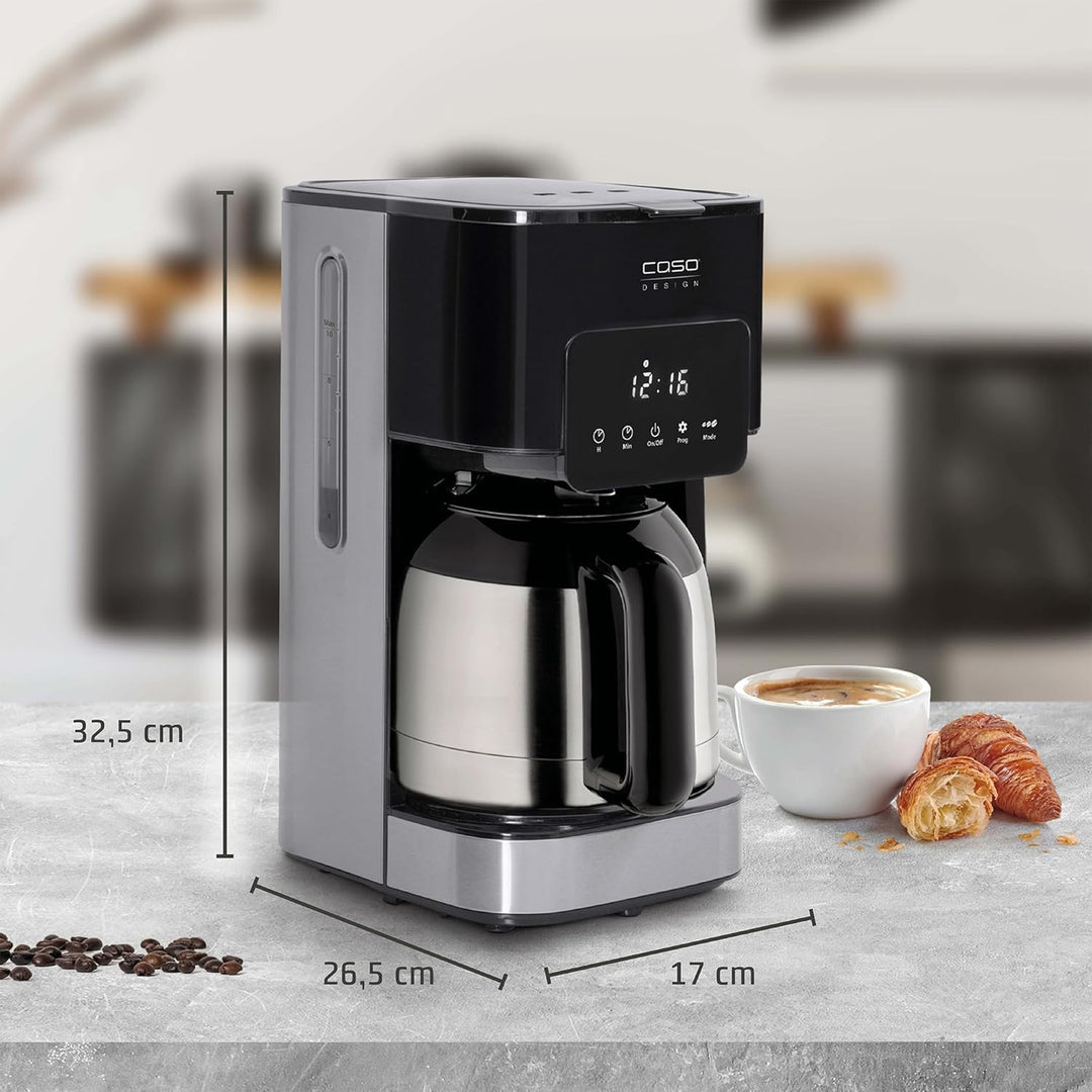 Caso Coffee Taste & Style Duo Thermo, Edelstahl, Schwarz