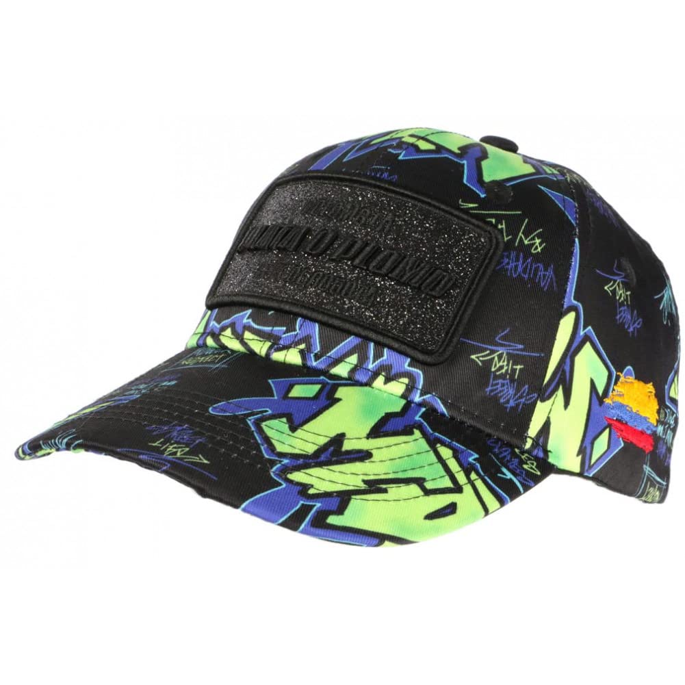 Plata o Plomo Baseball-Kappe, Grün und Schwarz, Strass, Streetwear, Colombia, Baseball – Grösse: Ein