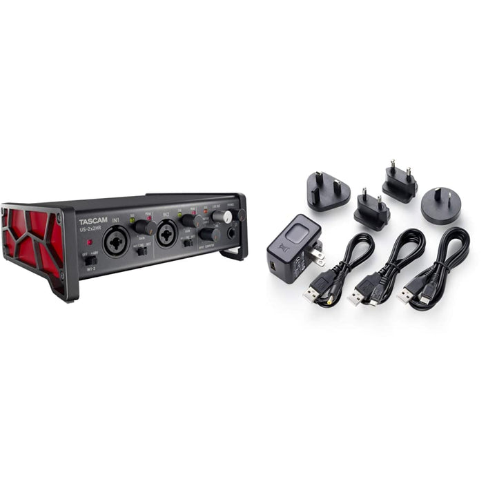 Tascam US-2X2HR USB-Audio-/MIDI-Interface (2 Eingänge, 2 Ausgänge) & PS-P520U Netzteil US-2x2HR Bund