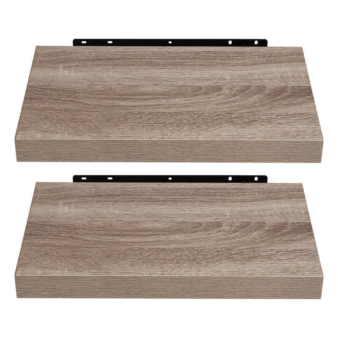 EUGAD Wandregal Wandboard 2er Set Hängeregal Holz Board Modern Eiche Gelb 40x22,9x3,8cm 0114QJ-2 Eic