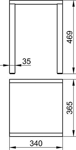 Keuco Bad-Hocker in Chrom und anthrazit, Anti-Rutsch Füsse für die Dusche, bis 100 kg, 46,9 cm hoch,