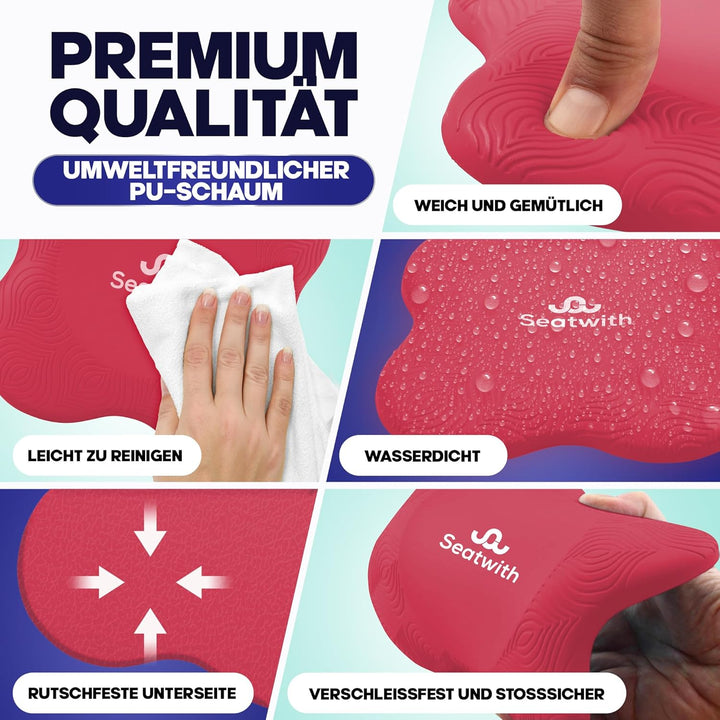 Yoga-Knie-Pad 2er Pack Kniekissen mit Transportbeutel+Trainingsanleitung PDF Maximale Entlastung und