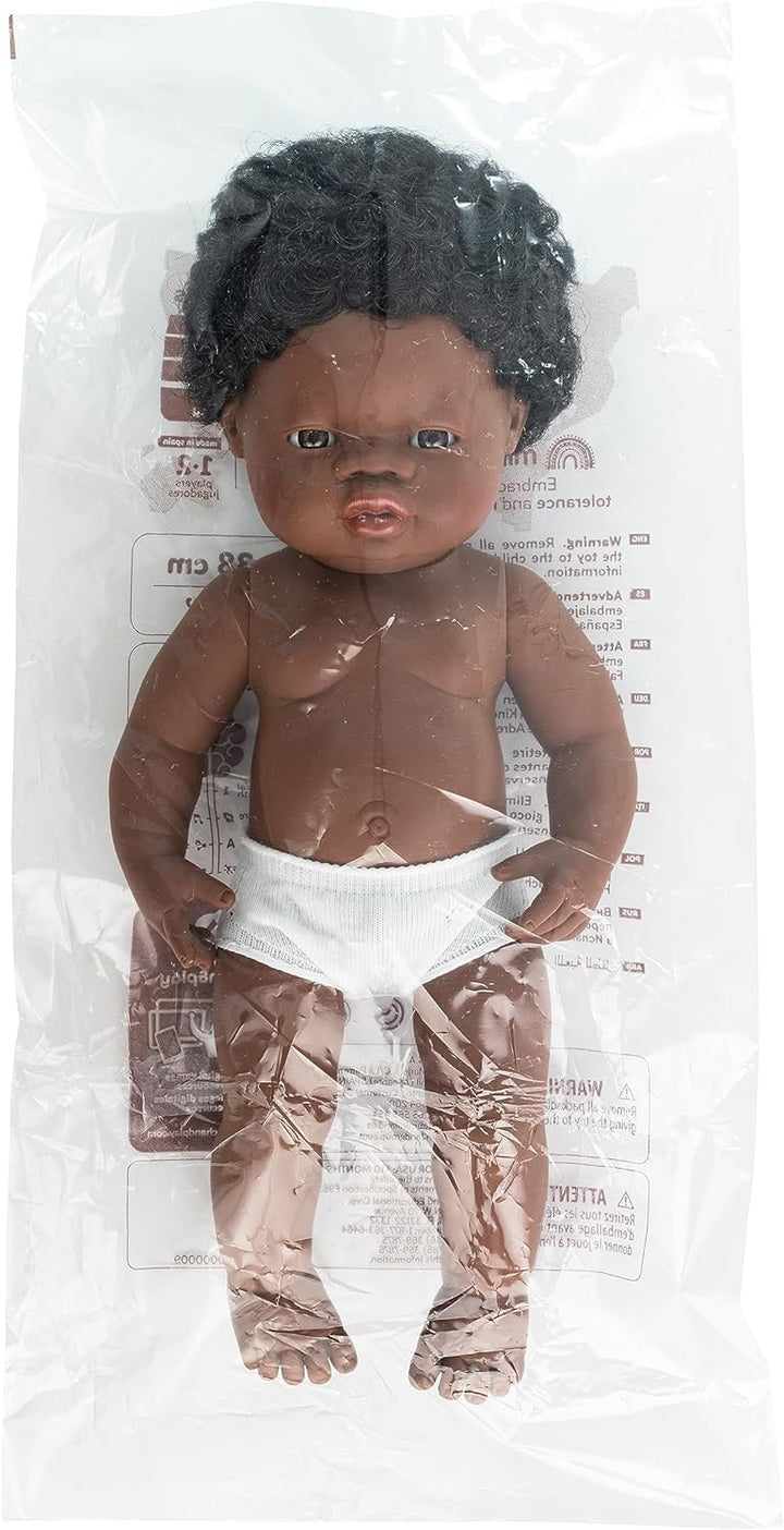 Babypuppe afrikanischer Junge 38cm-31053