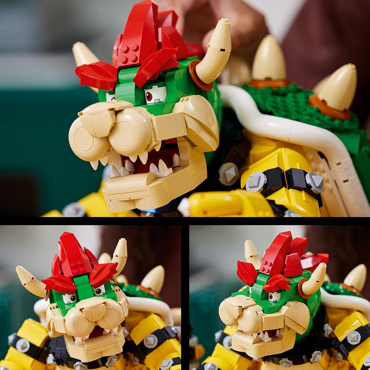 LEGO 71411 Super Mario Der mächtige Bowser, 3D-Modell-Bausatz, Bewegliche Figur zum Sammeln mit Duel