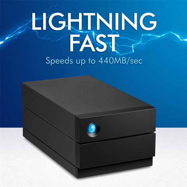 LaCie 2big RAID USB-C 40TB externe Festplatte, 3.5 Zoll, RAID 1, 2, USB-C, PC & Mac, Enterprise HDD,