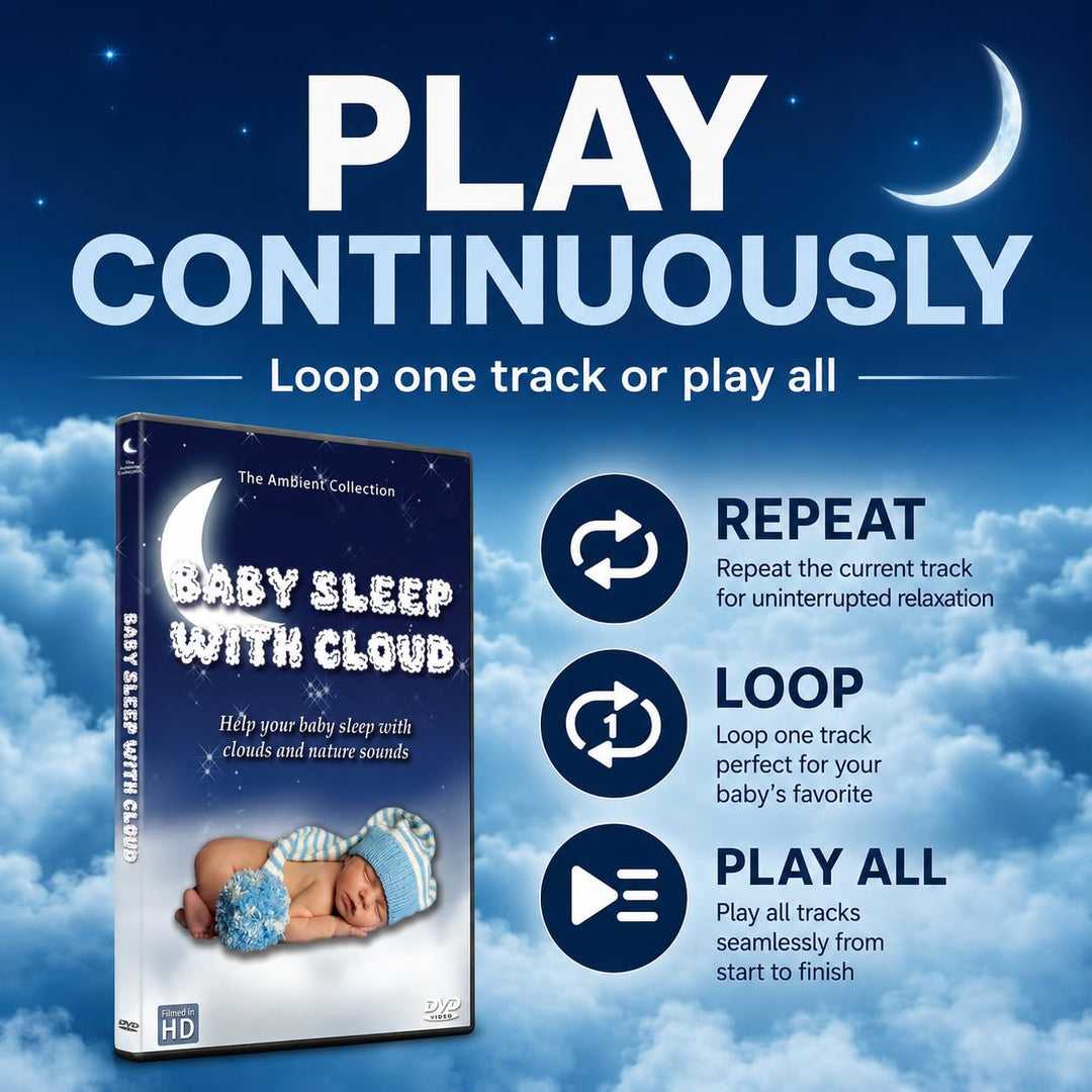Schlaf DVD – Baby Schlaf mit Wolken, Baby Wiegenlied für Süsse Träume vor dem Schlafen Gehen